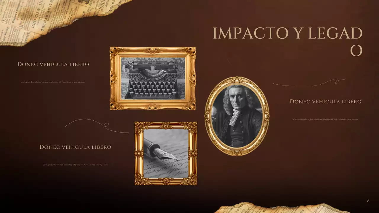 Curso de literatura vintage marrón