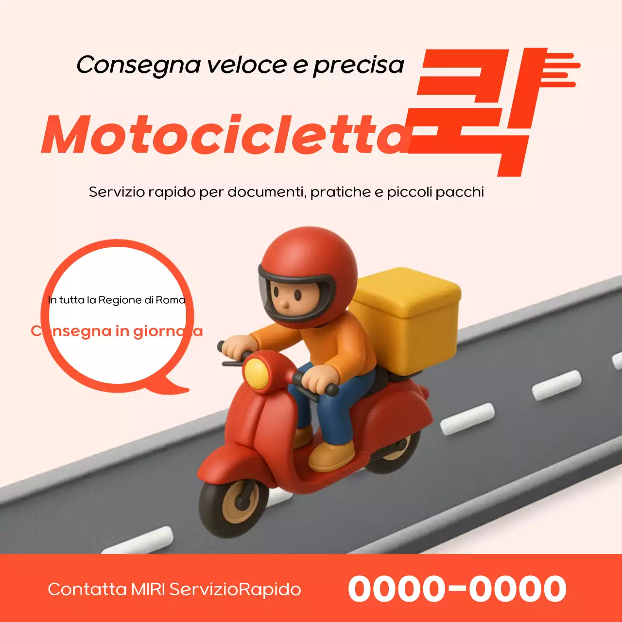 Promozione del servizio di consegna semplice di Orange