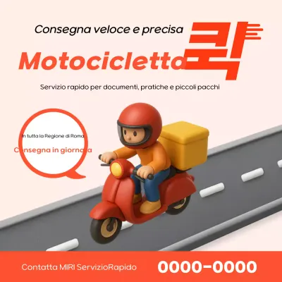 Promozione del servizio di consegna semplice di Orange