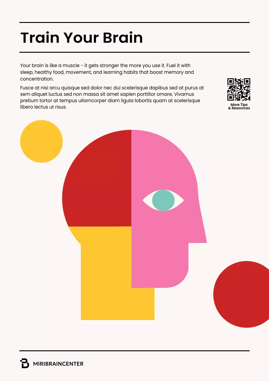 Pink Abstract Brain Guide Poster