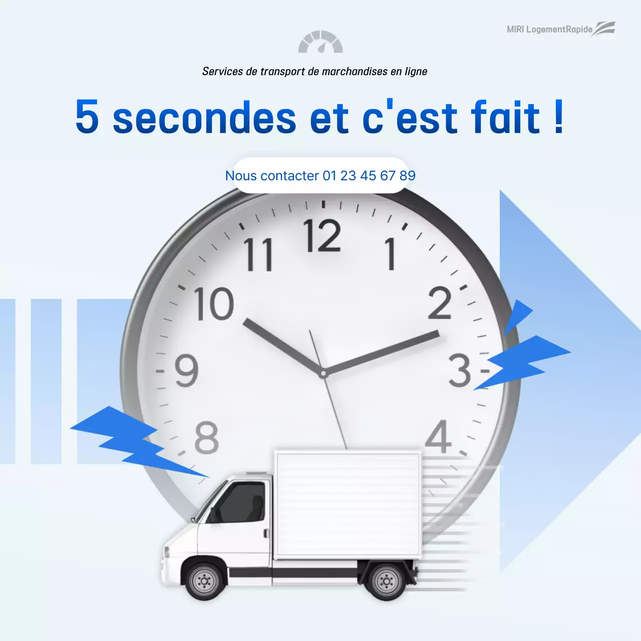 Publicité Sky Blue Modern Logistics