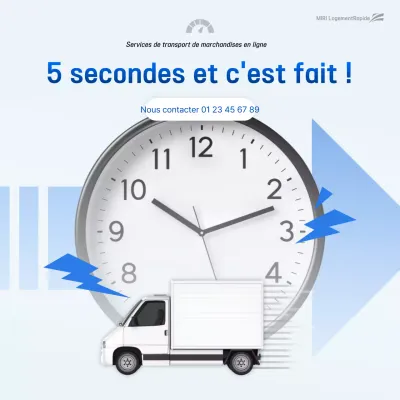 Publicité Sky Blue Modern Logistics