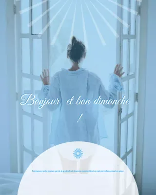 Publication Instagram « Bonjour » esthétique beige