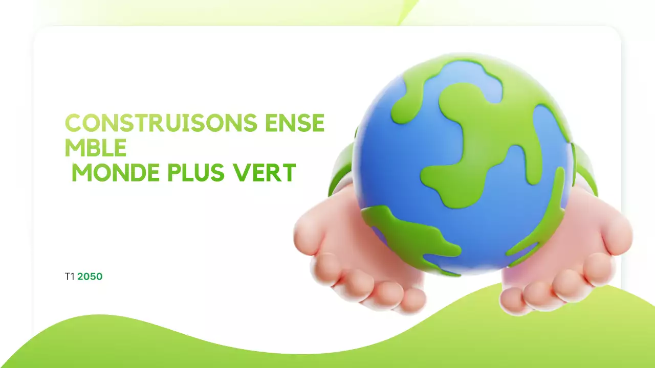 Présentation de l'annonce sur la durabilité verte et moderne