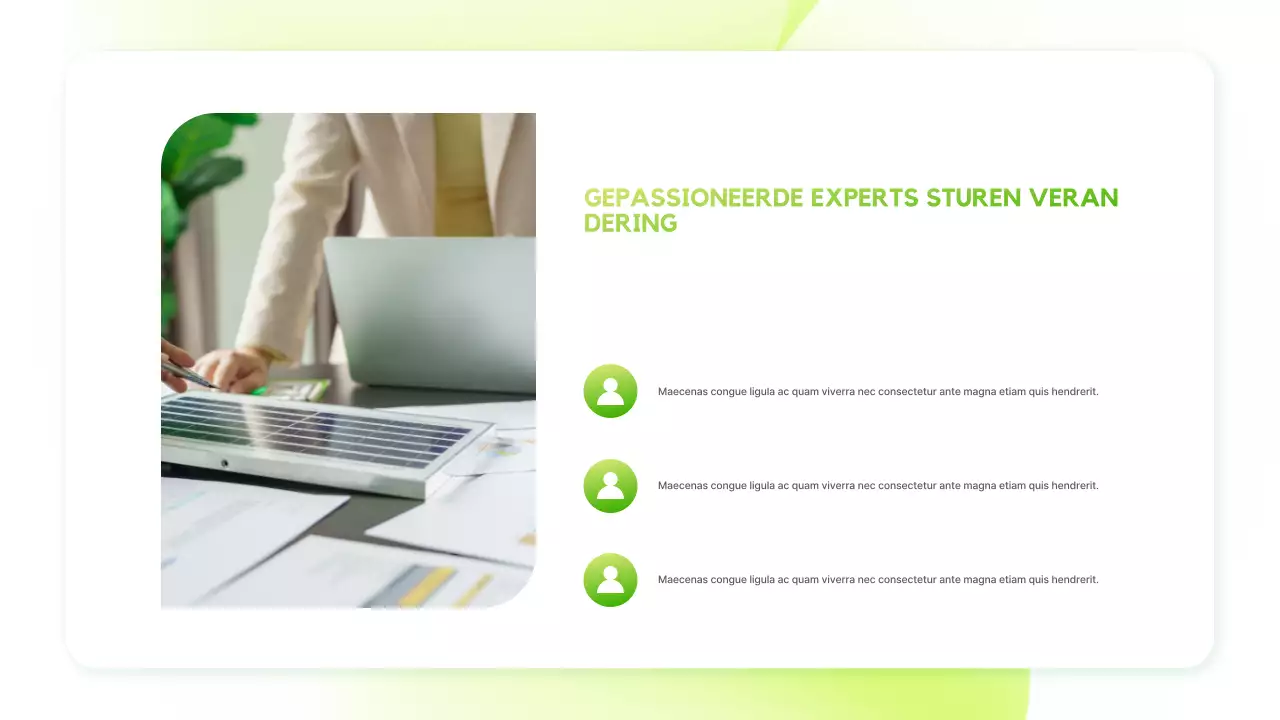 Presentatie over de aankondiging van Green Modern Sustainability