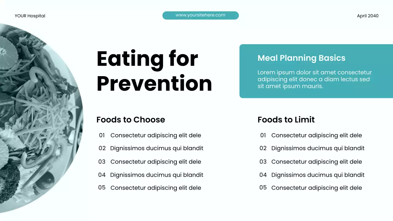 Teal Modern Health Diabetes Awareness Presentation