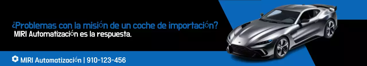 Anuncio de coche moderno azul