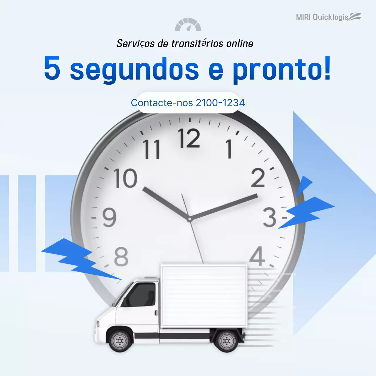 Anúncio da Sky Blue Modern Logistics