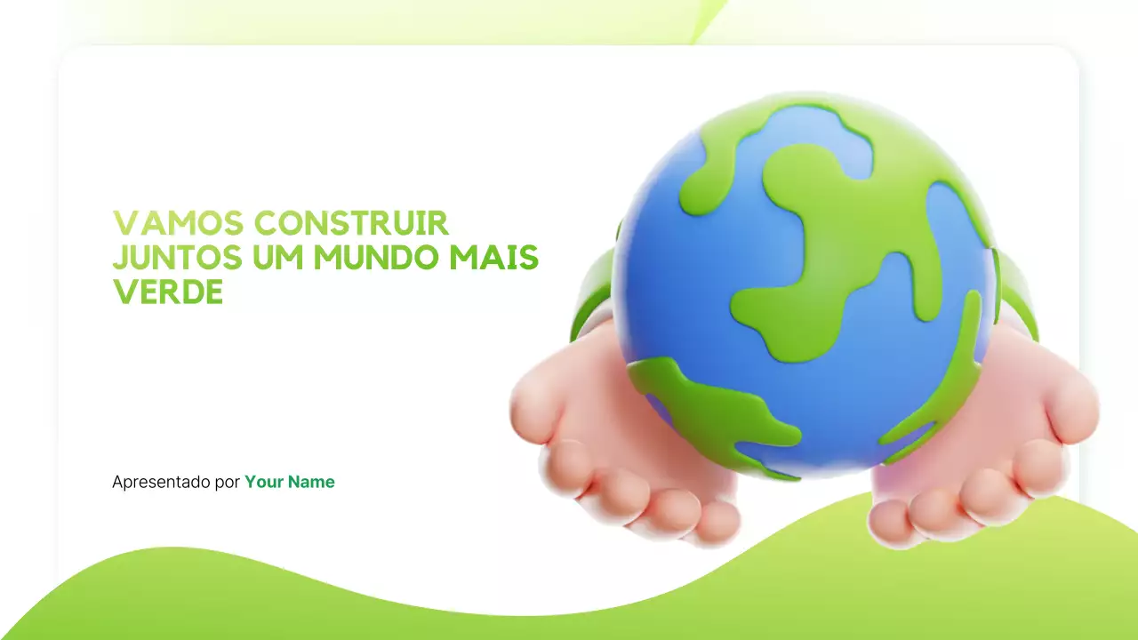 Apresentação do Anúncio de Sustentabilidade Verde Moderna