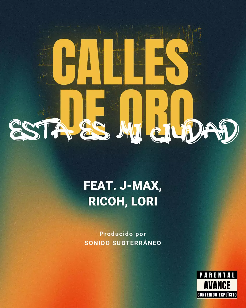 Publicación de Instagram de promoción de música urbana dorada