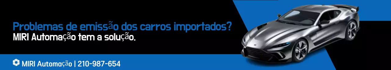 Anúncio de carro moderno azul