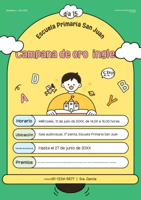 Guía del concurso de inglés Green Baby