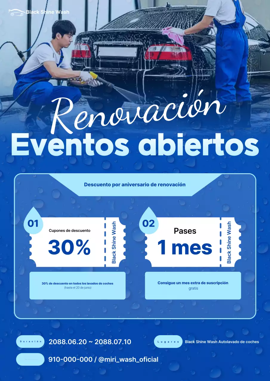 Evento de inauguración del Blue Modern Car Wash