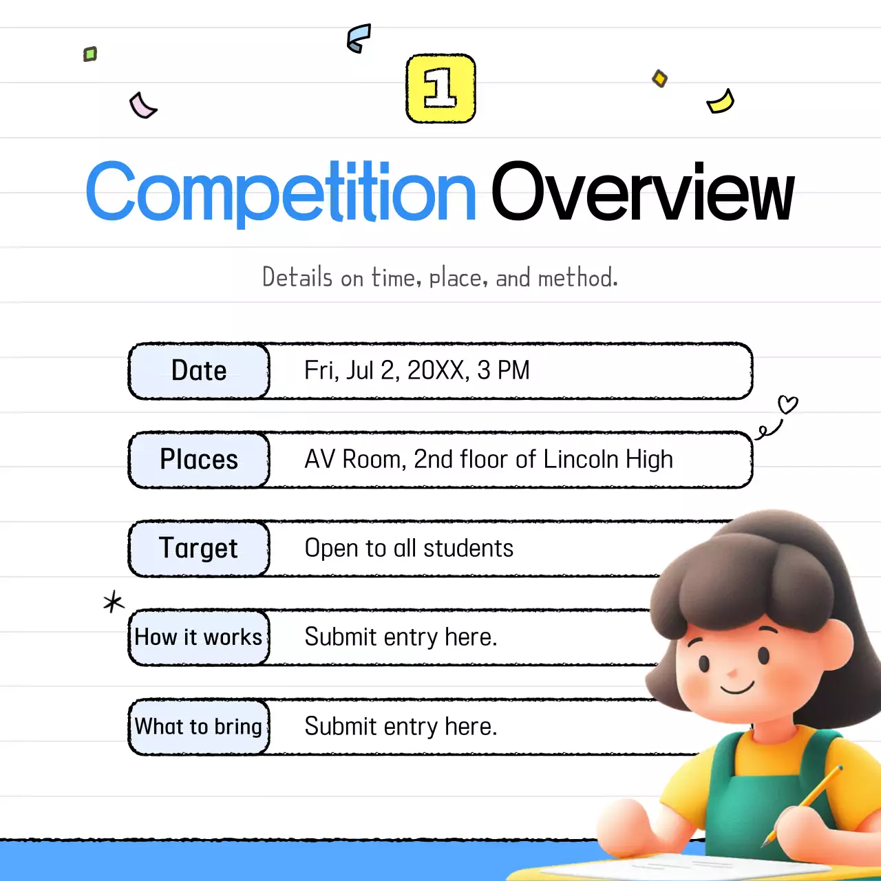 Yellow Baby Quiz Contest Event