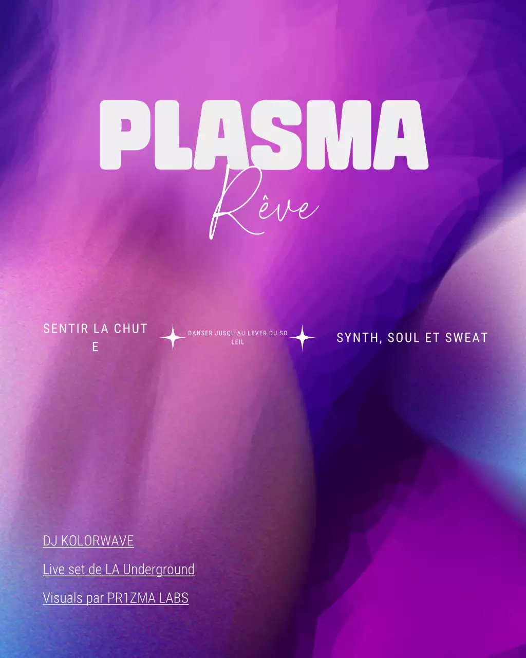 Publicité musicale rétro violette