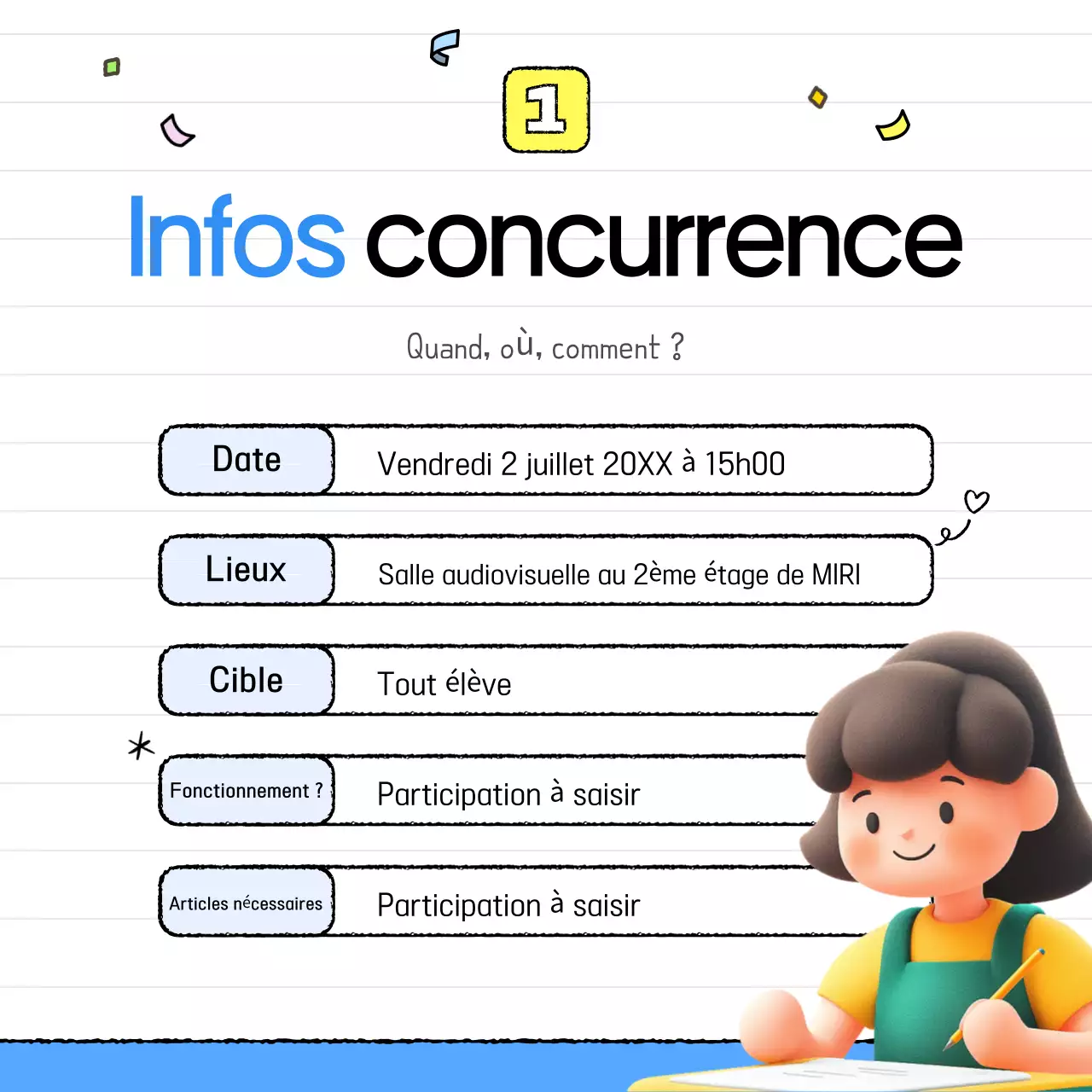 Concours de quiz sur les bébés jaunes