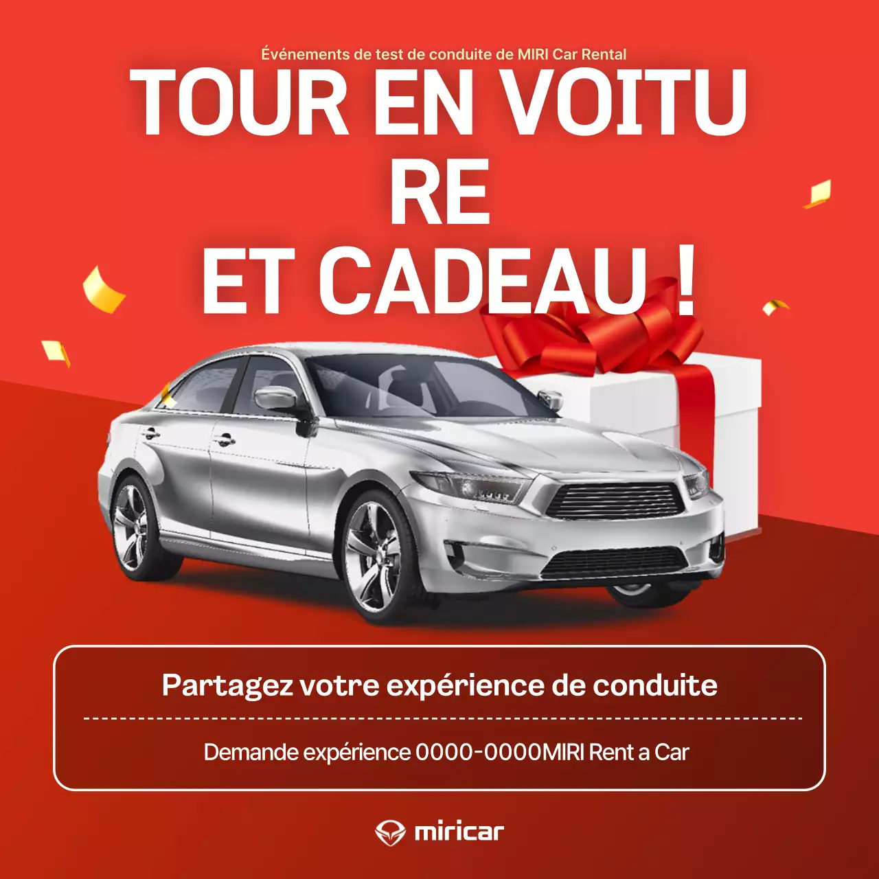 Promotion de voitures modernes rouges
