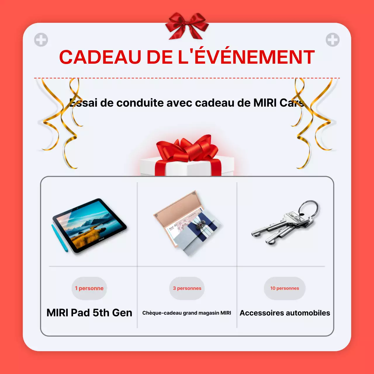 Promotion de voitures modernes rouges