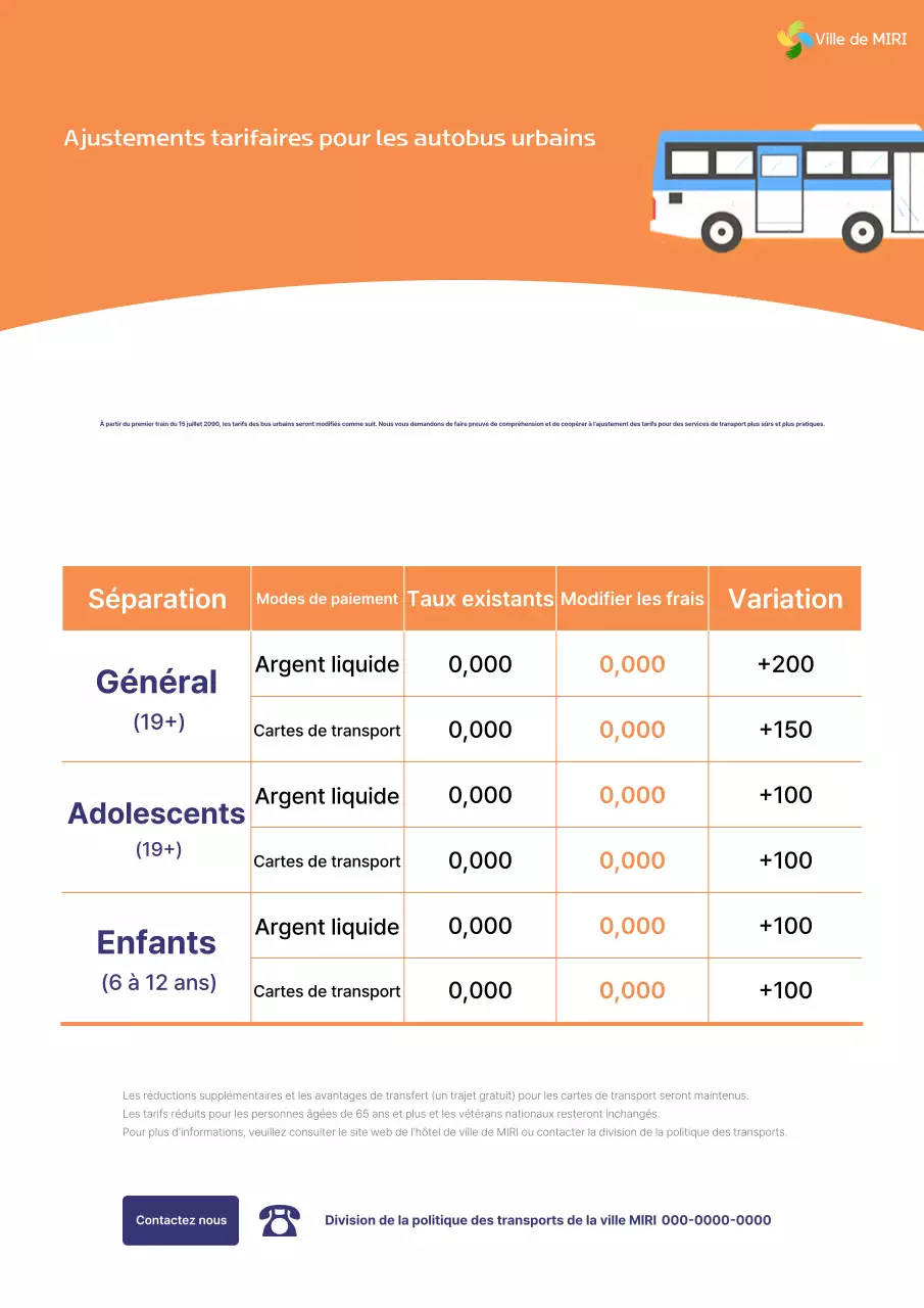 Guide des tarifs des transports publics de base Orange