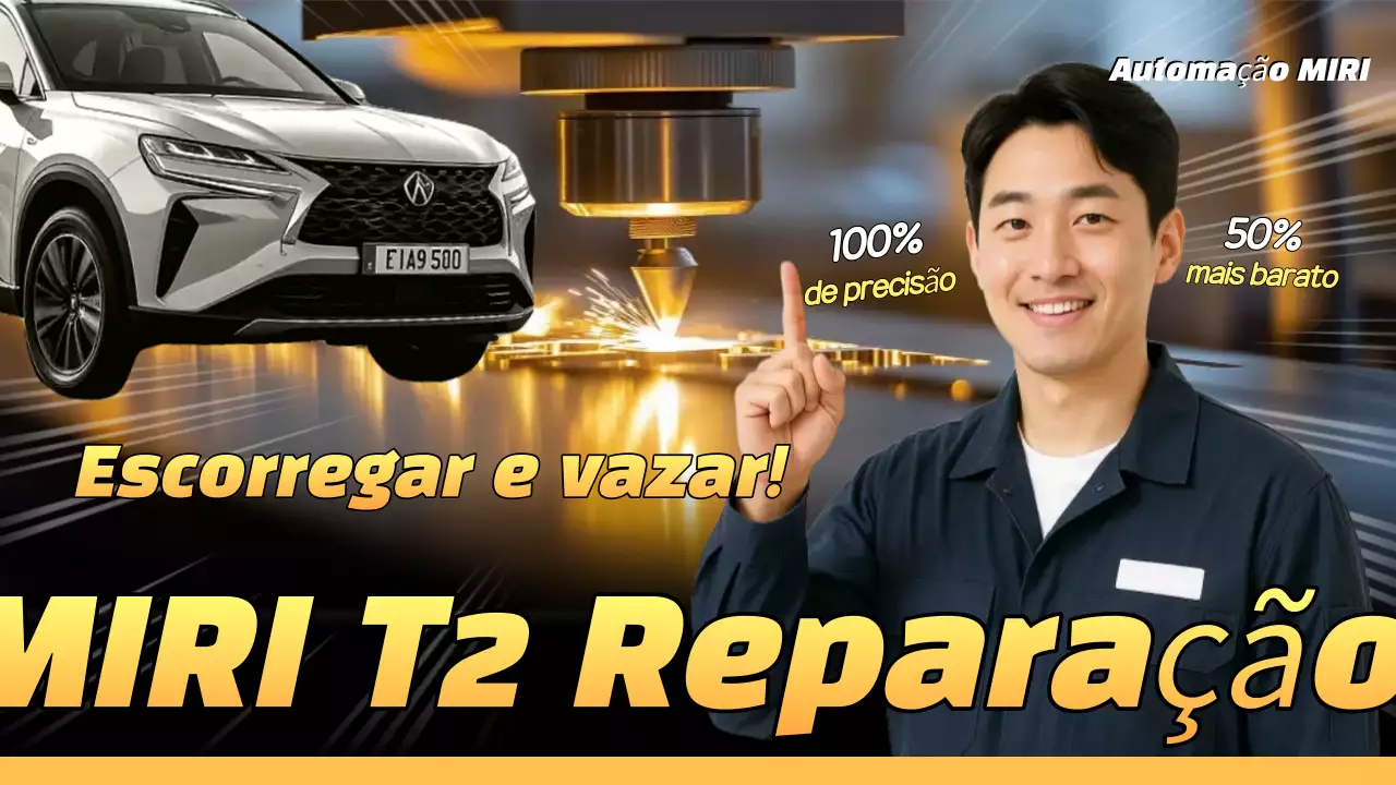 Anúncio de reparo de carro moderno laranja
