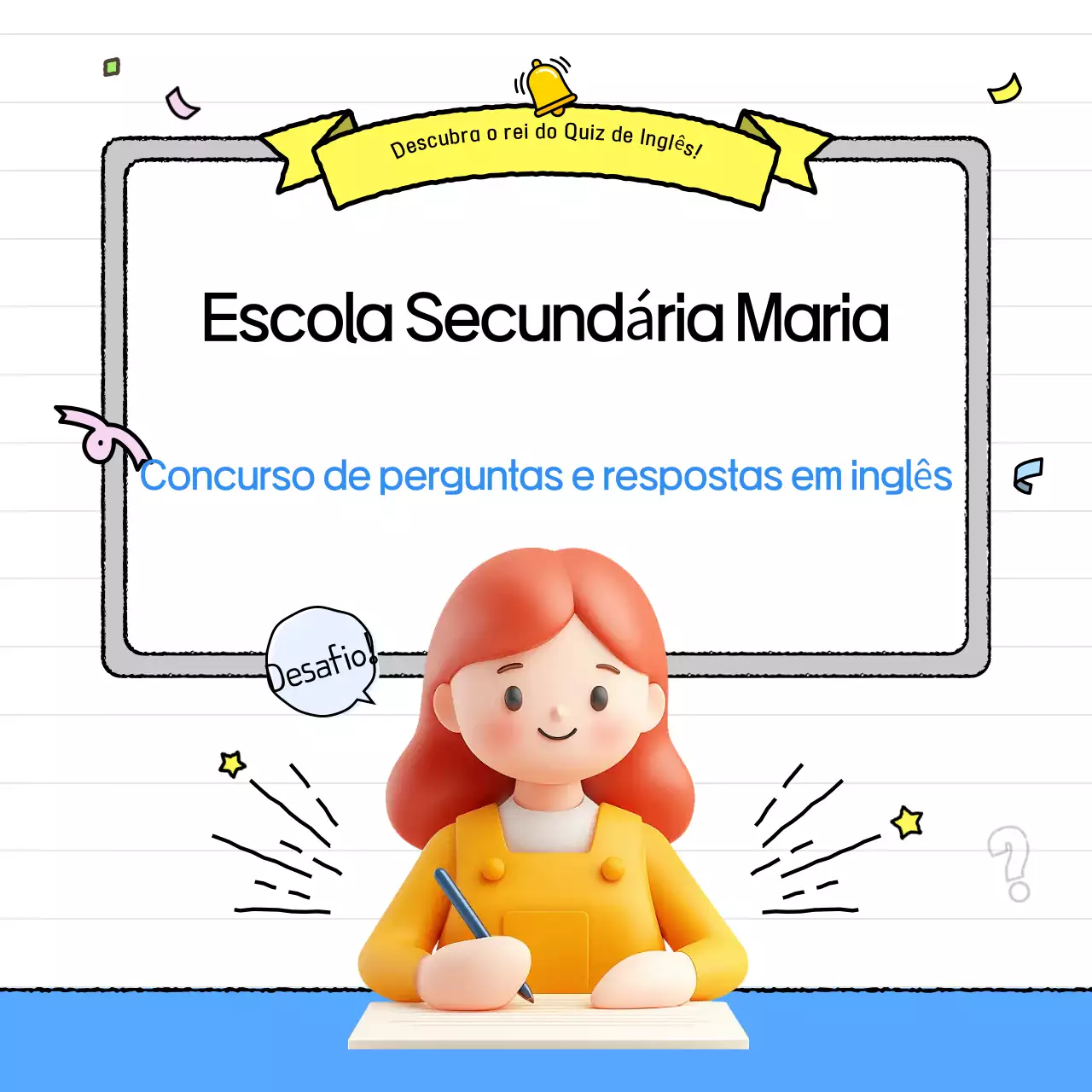 Evento de concurso de perguntas e respostas sobre bebês amarelos