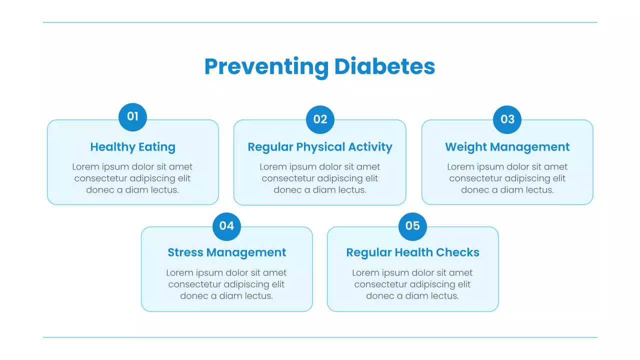Blue Modern Health Diabetes Awareness Presentation