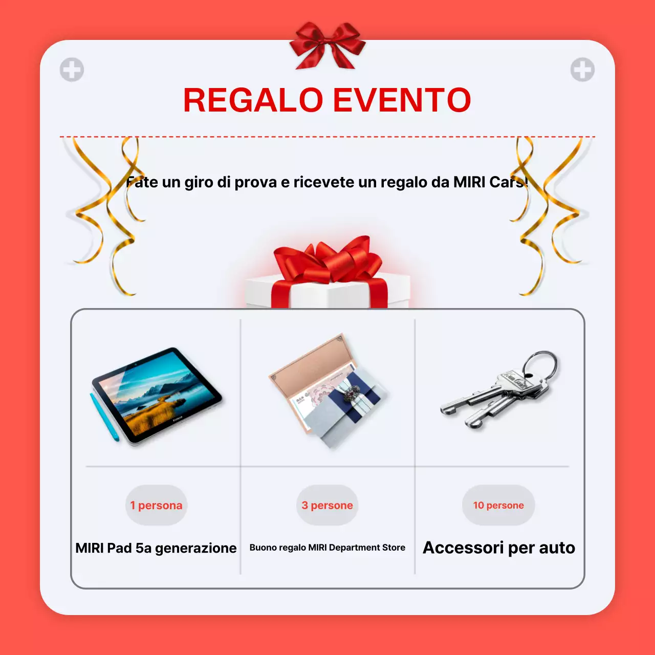 Promozione auto moderna rossa