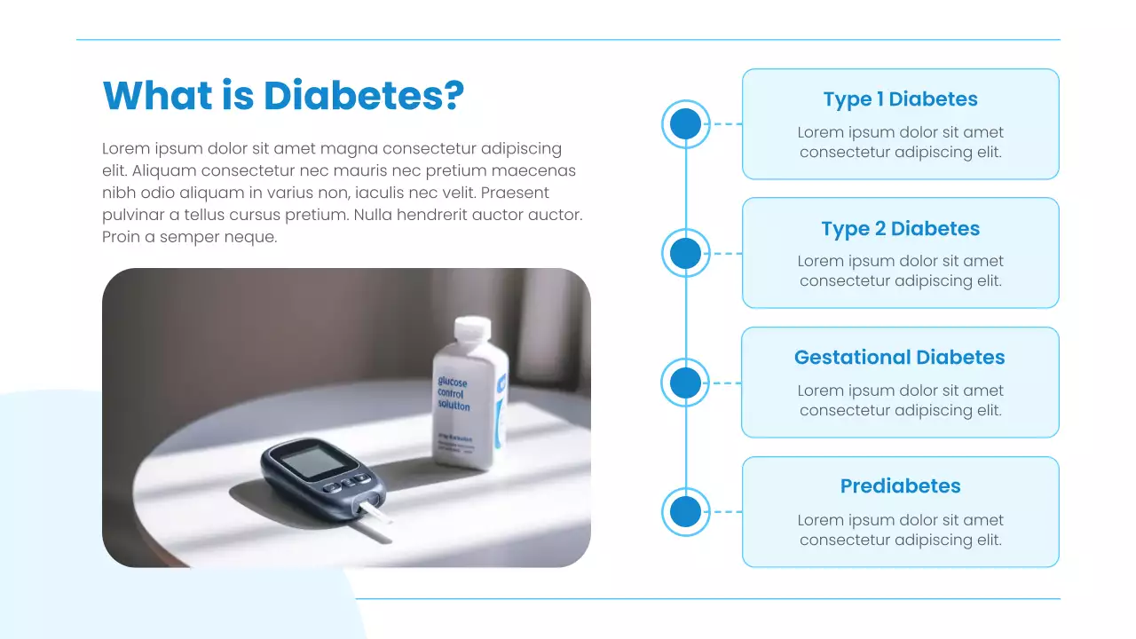 Blue Modern Health Diabetes Awareness Presentation