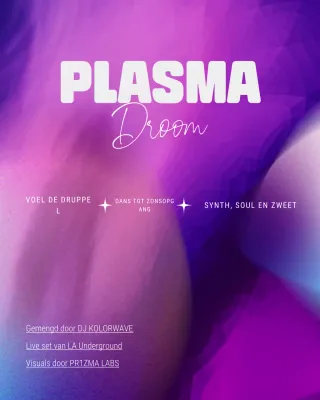 Paarse Retro Muziek Advertentie