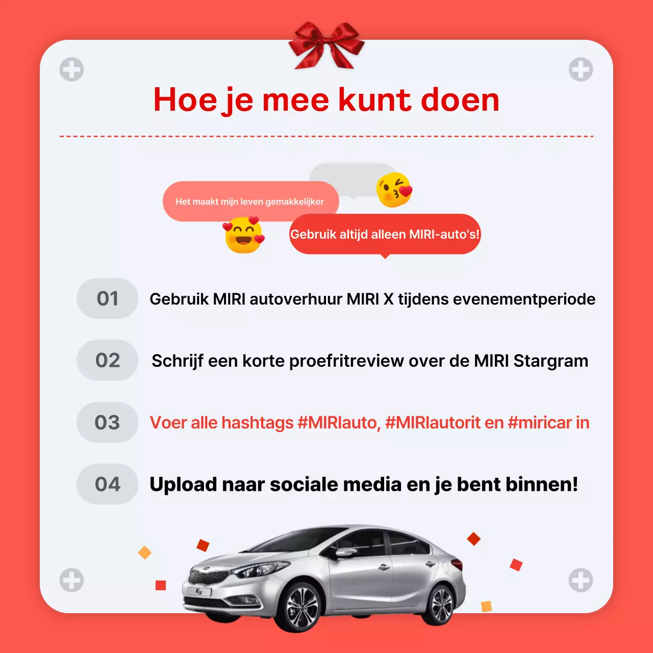 Promotie voor rode moderne auto's