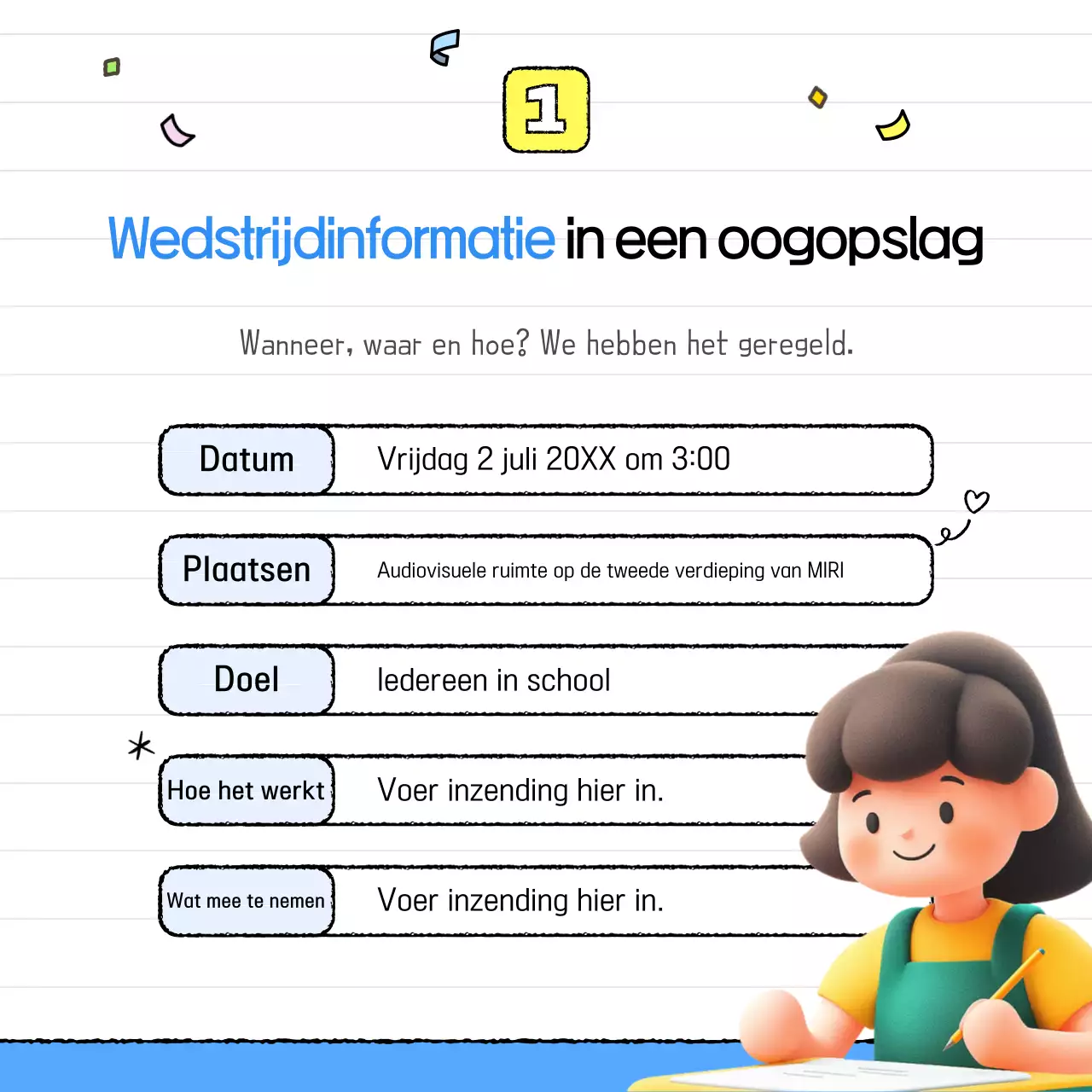 Gele Baby Quiz Wedstrijd Evenement