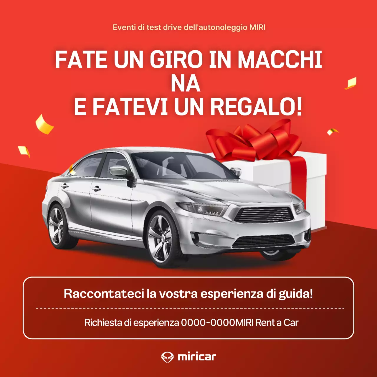 Promozione auto moderna rossa