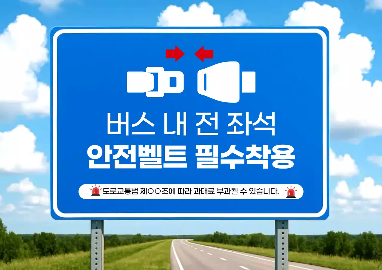 파랑 심플 안전 수칙 안내