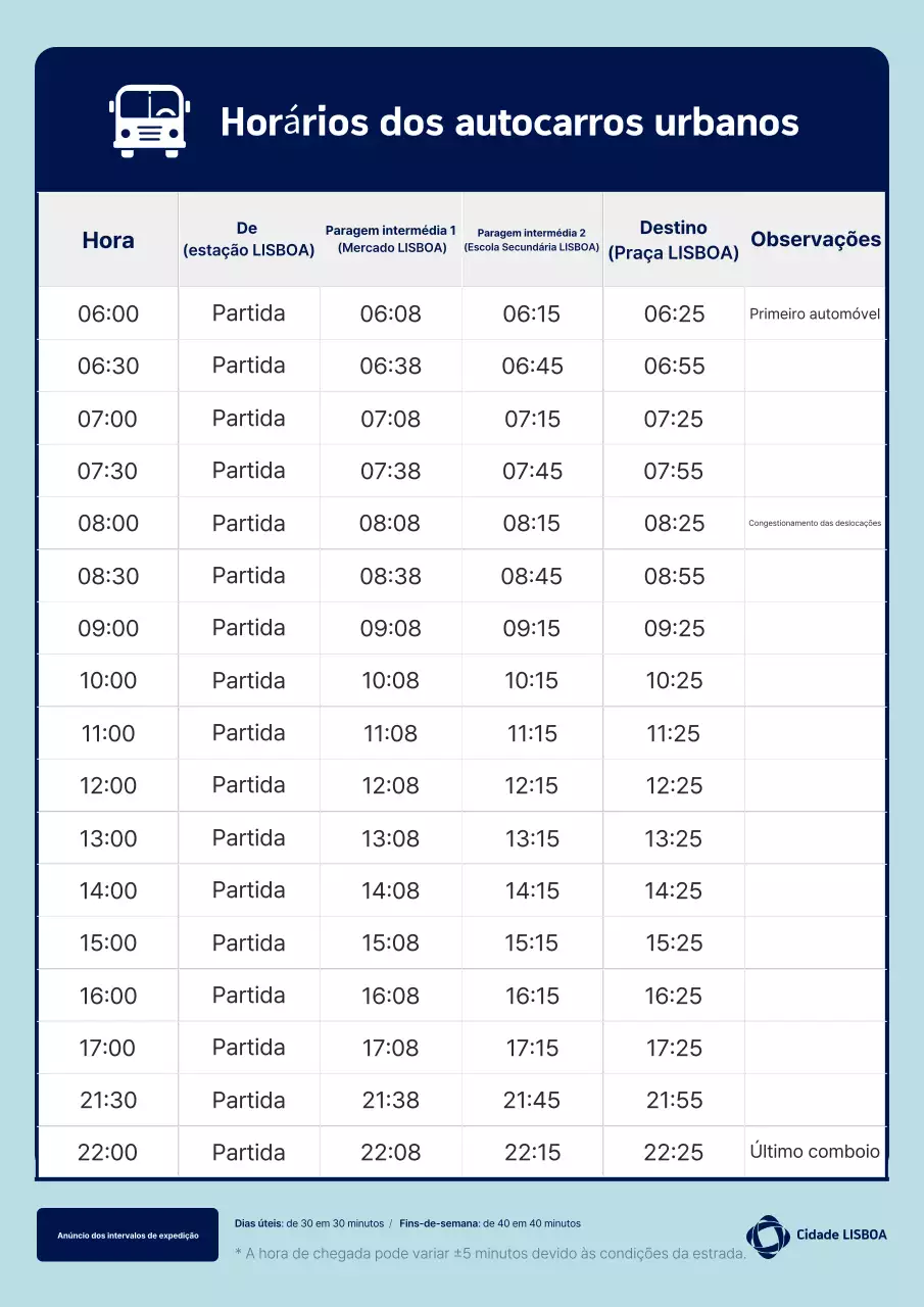 Guia de Transporte Público Limpo Sky Blue