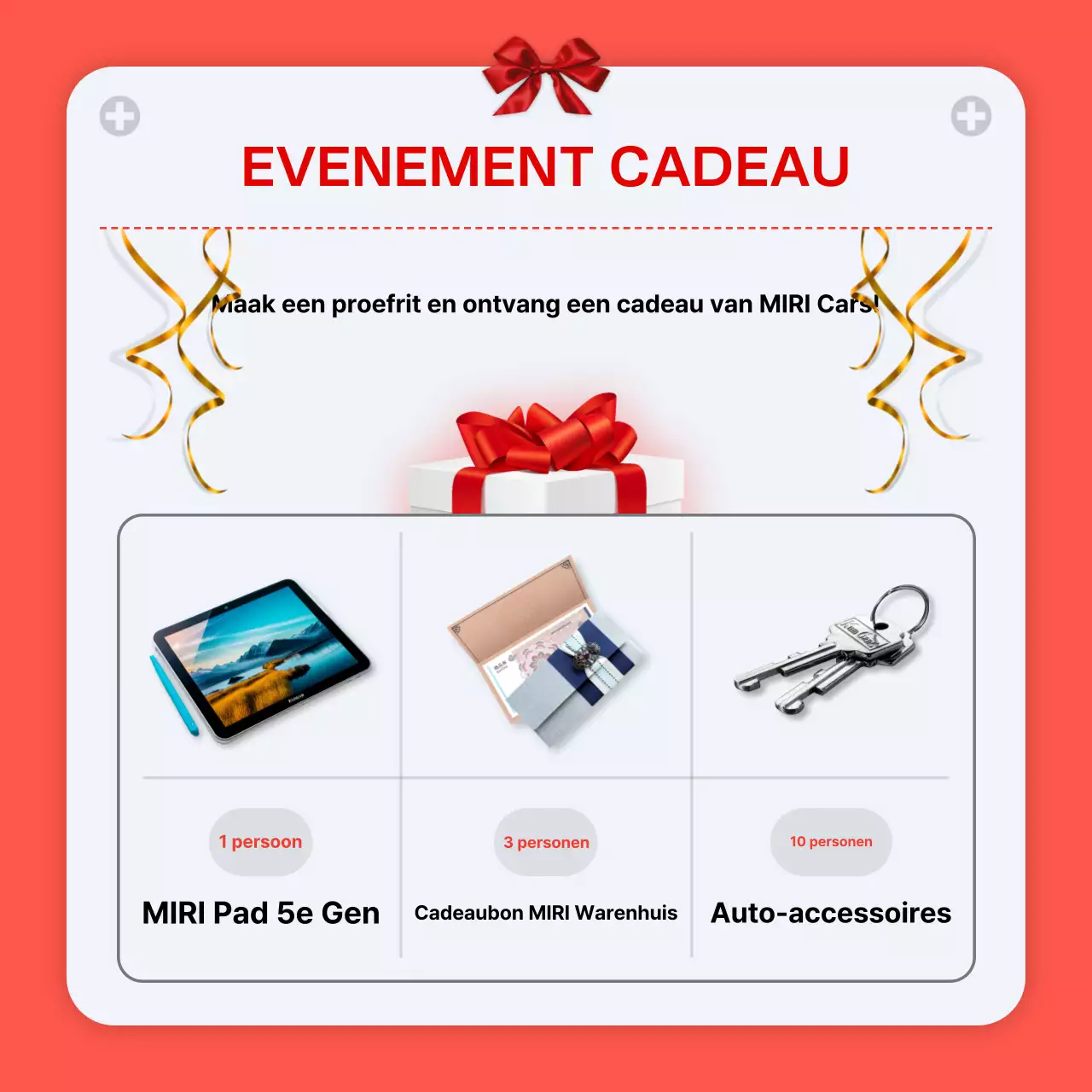 Promotie voor rode moderne auto's