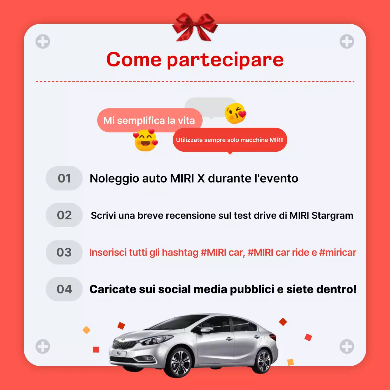 Promozione auto moderna rossa