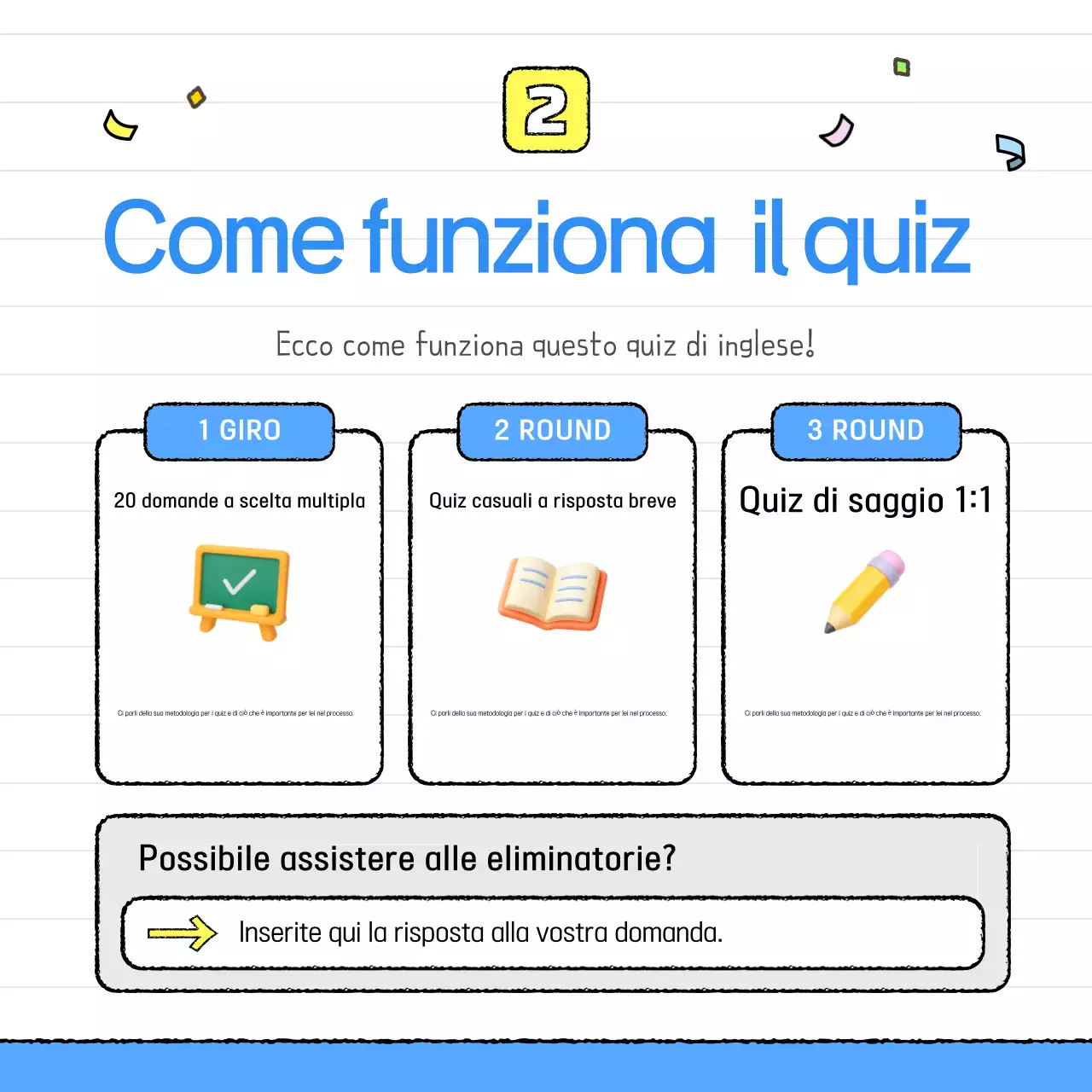 Evento del concorso a quiz Yellow Baby