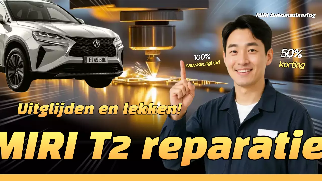 Oranje moderne autoreparatieadvertentie