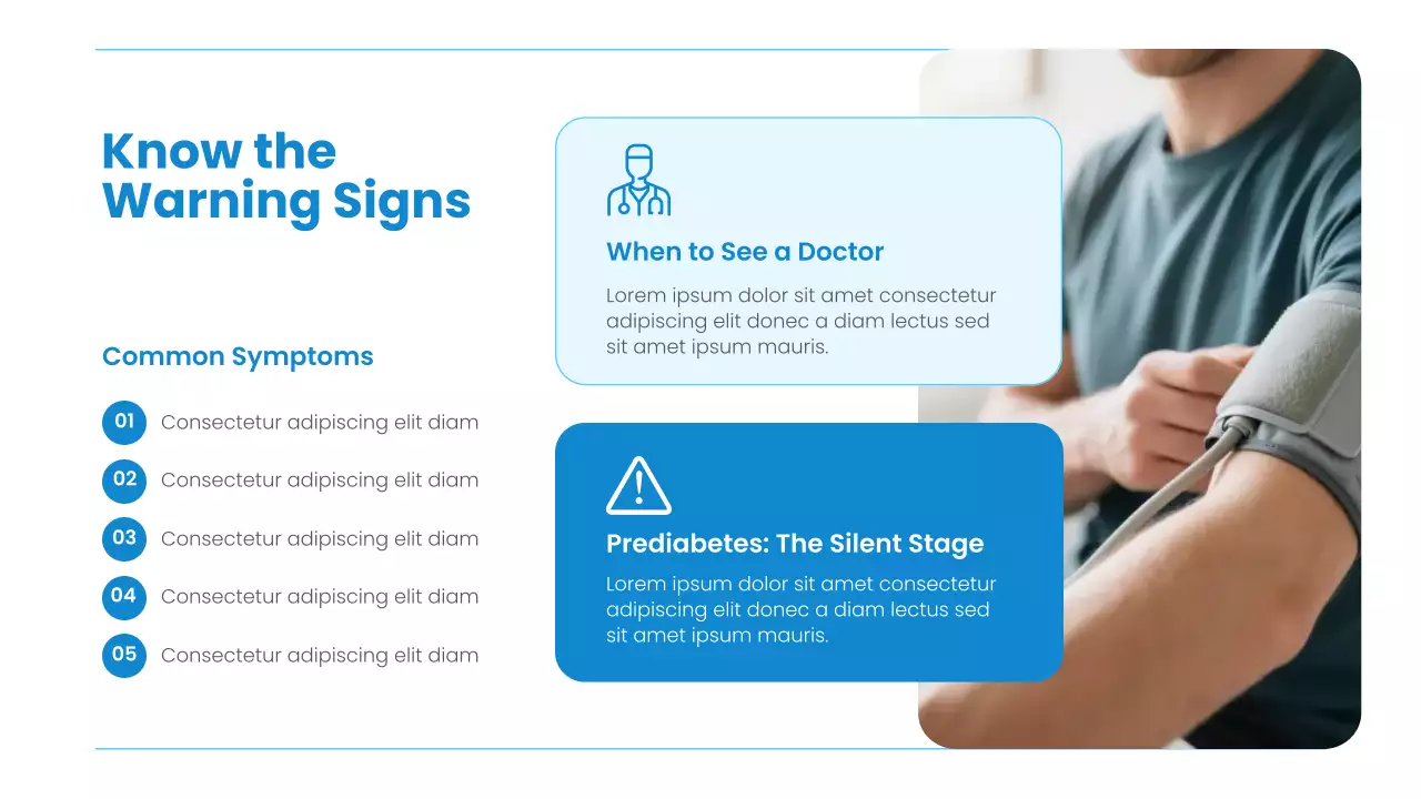 Blue Modern Health Diabetes Awareness Presentation