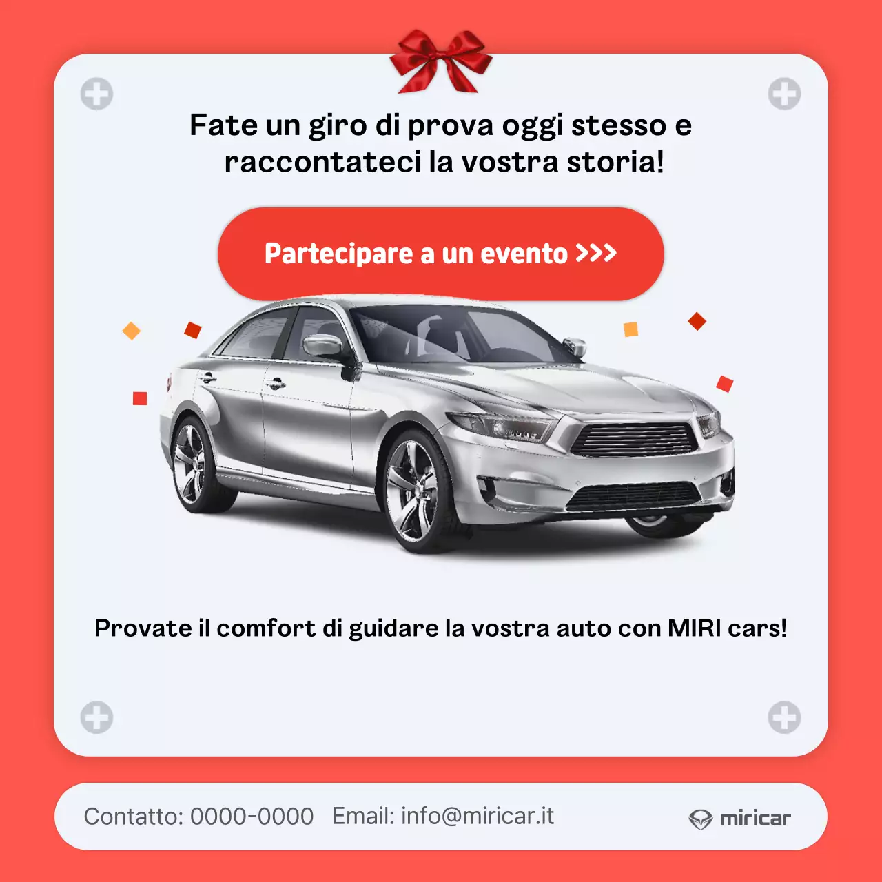 Promozione auto moderna rossa