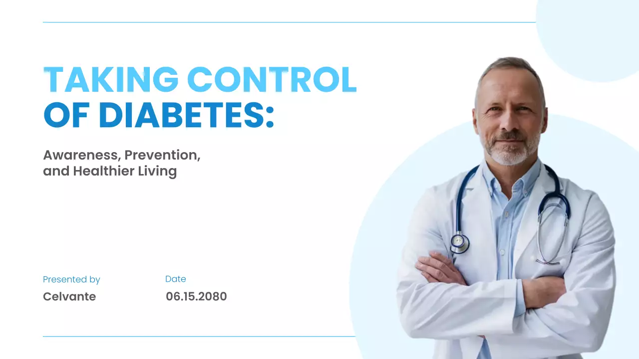 Blue Modern Health Diabetes Awareness Presentation