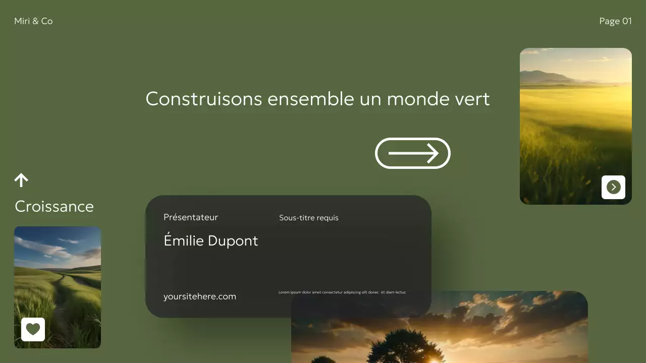 Annonce sur la durabilité verte et moderne