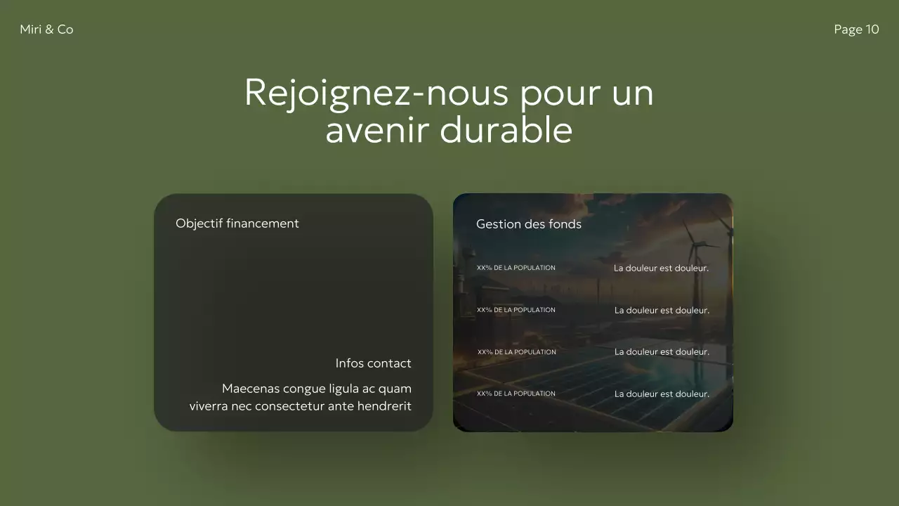 Annonce sur la durabilité verte et moderne
