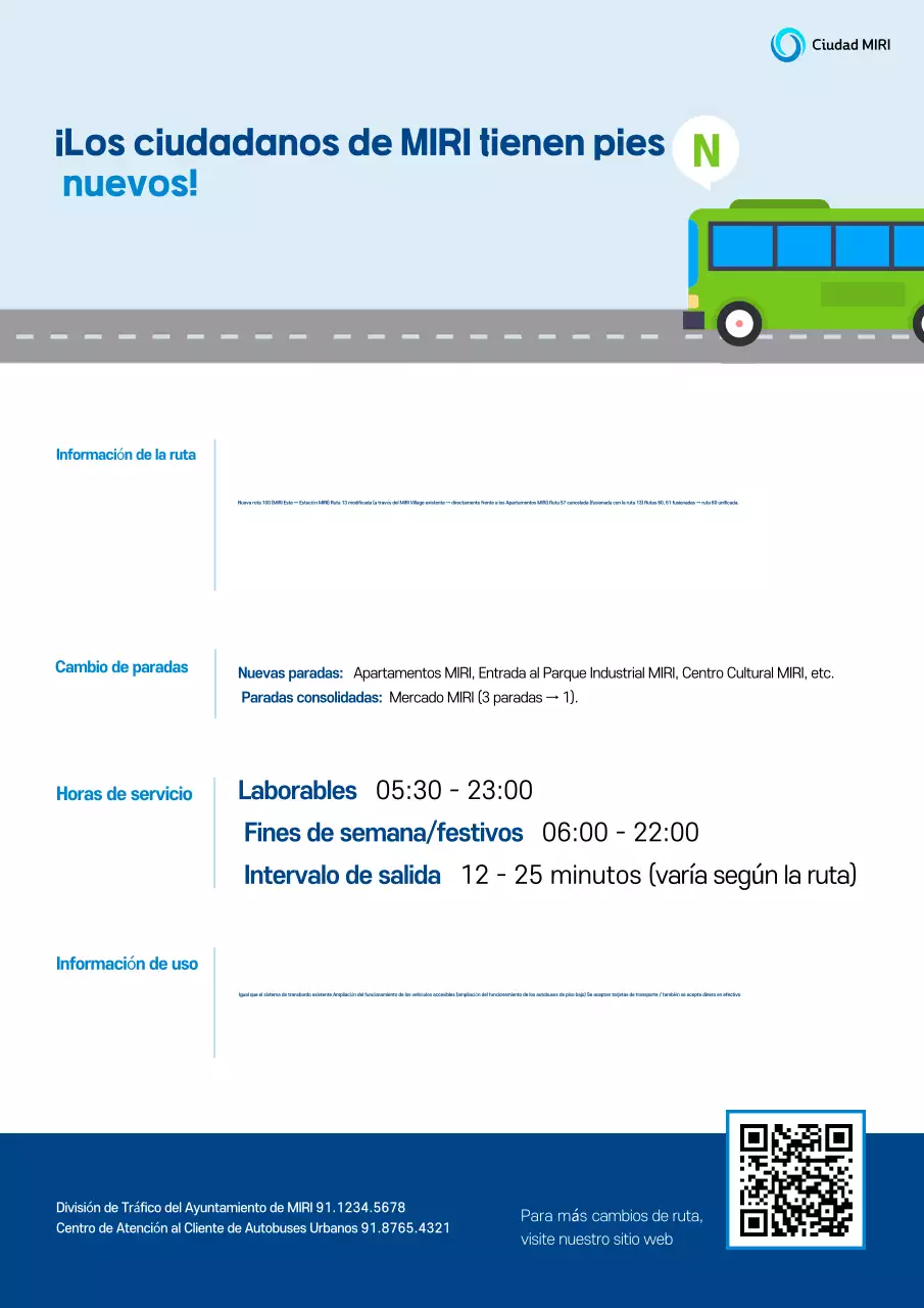 Guía de transporte público Blue Clean