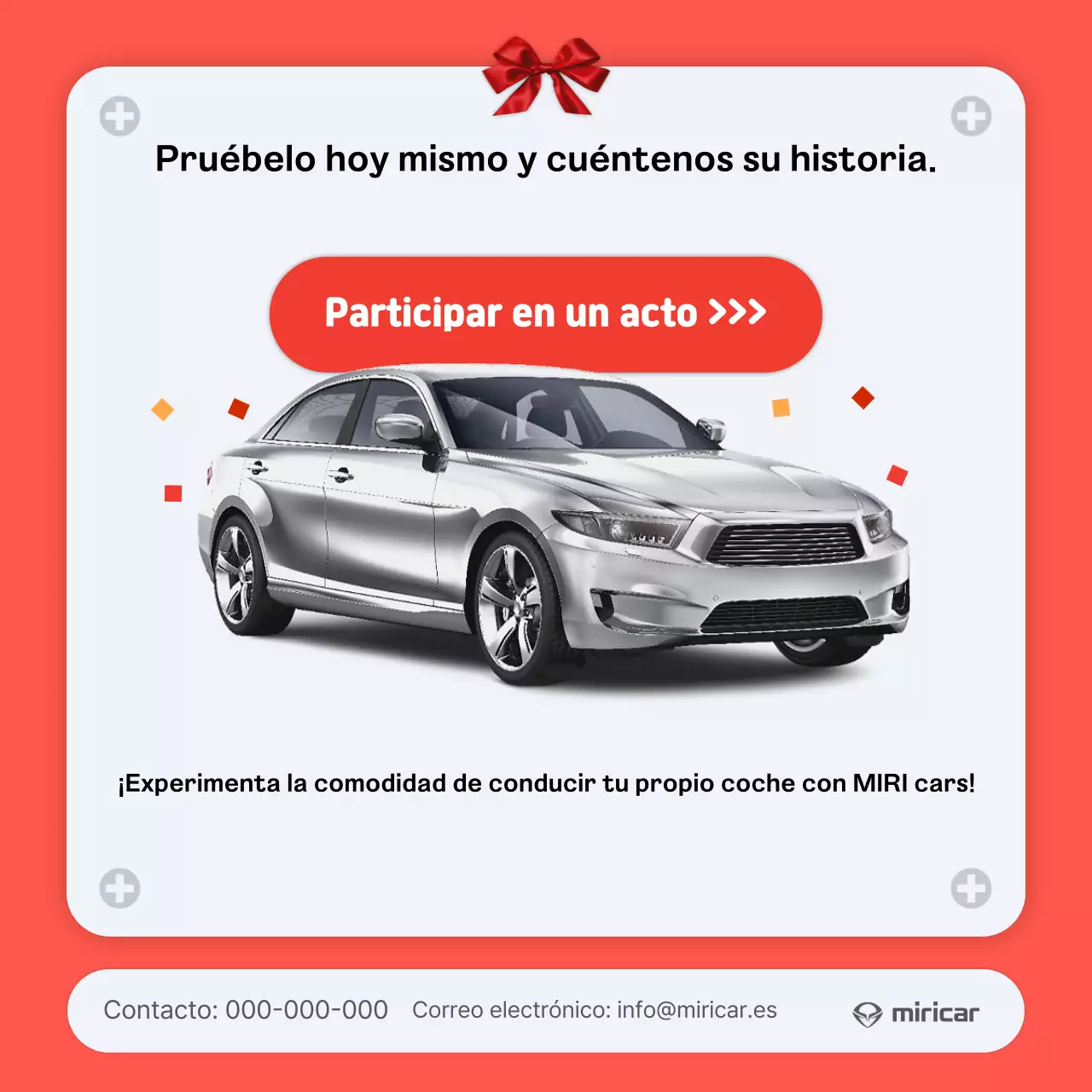 Promoción de coches modernos rojos