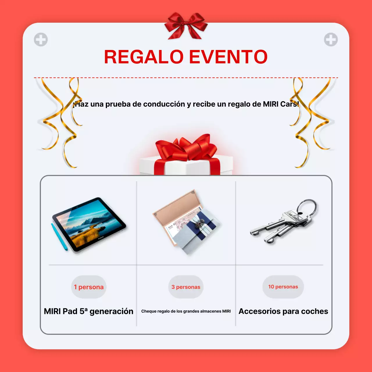 Promoción de coches modernos rojos