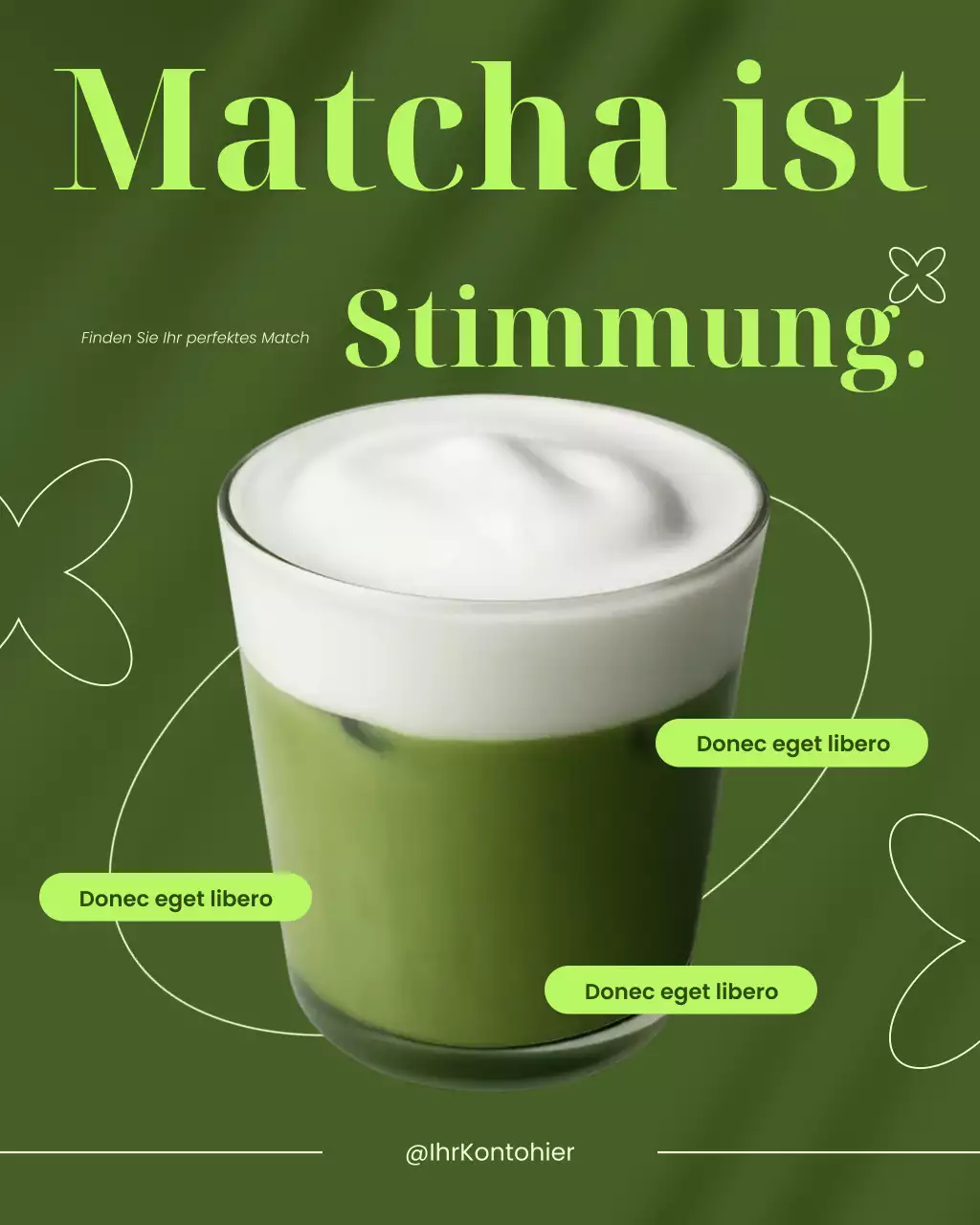 Instagram-Post zur Green Modern Matcha Mood-Promotion