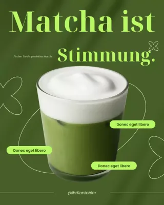 Instagram-Post zur Green Modern Matcha Mood-Promotion