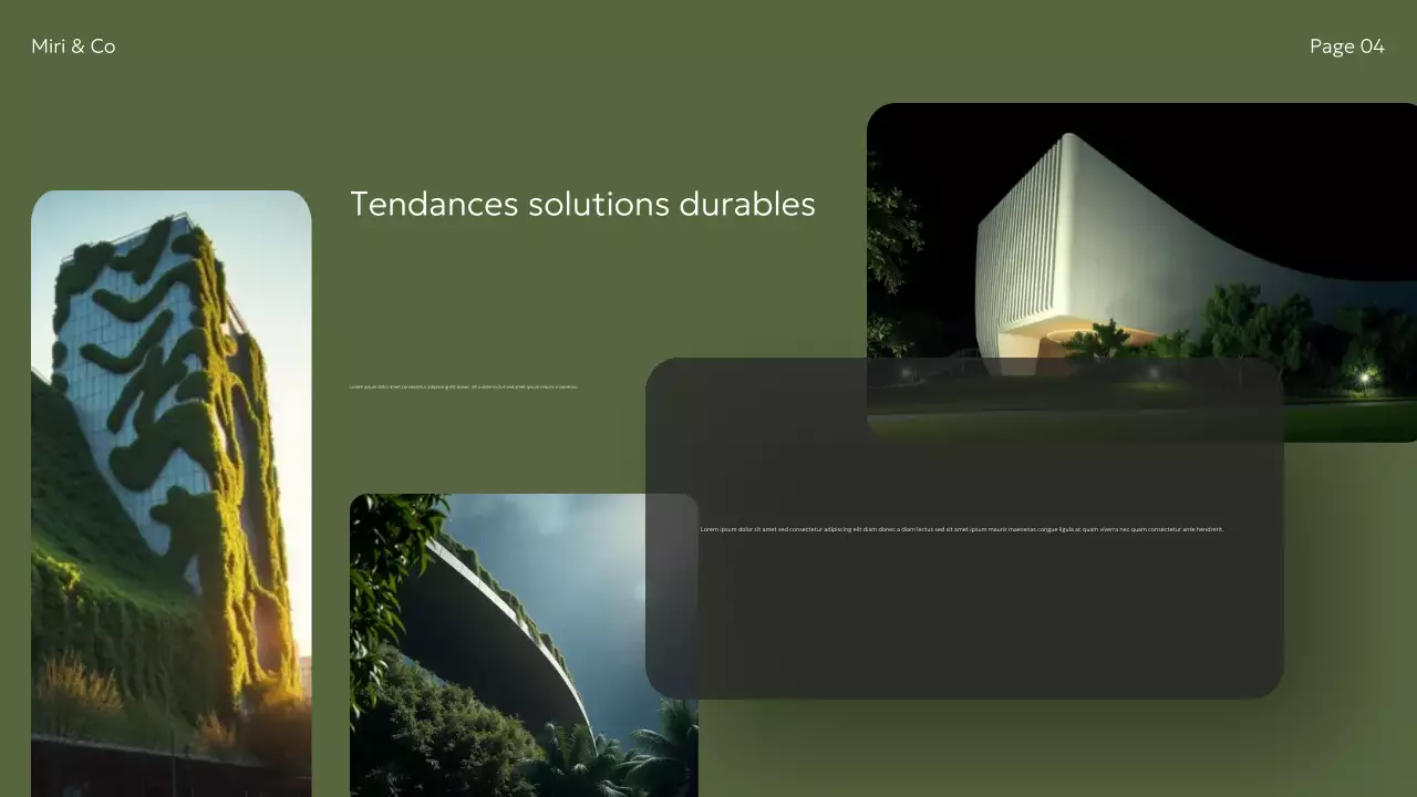 Annonce sur la durabilité verte et moderne