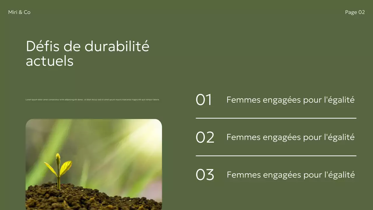 Annonce sur la durabilité verte et moderne